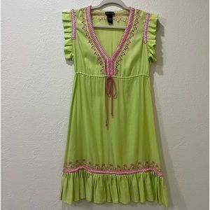 Moda International, Green and pink cover up.